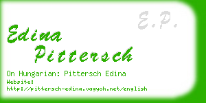 edina pittersch business card